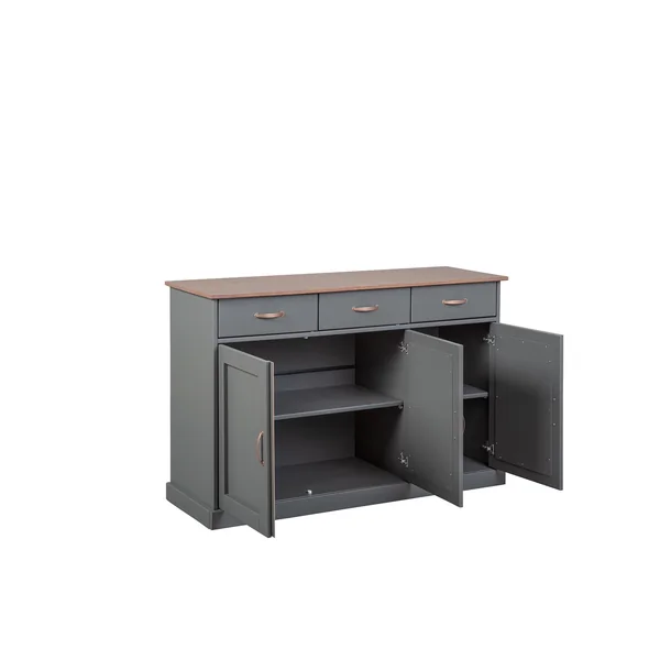 Buffet/bahut style campagne 131 cm gris Louisa