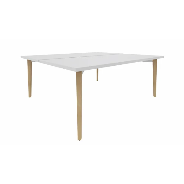 Bureau bench 2 personnes avec pieds en bois massif Oviedo