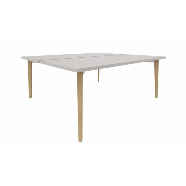 Bureau bench 2 personnes avec pieds en bois massif Oviedo