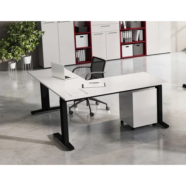 Bureau d'angle réglable en hauteur moderne Hacienda