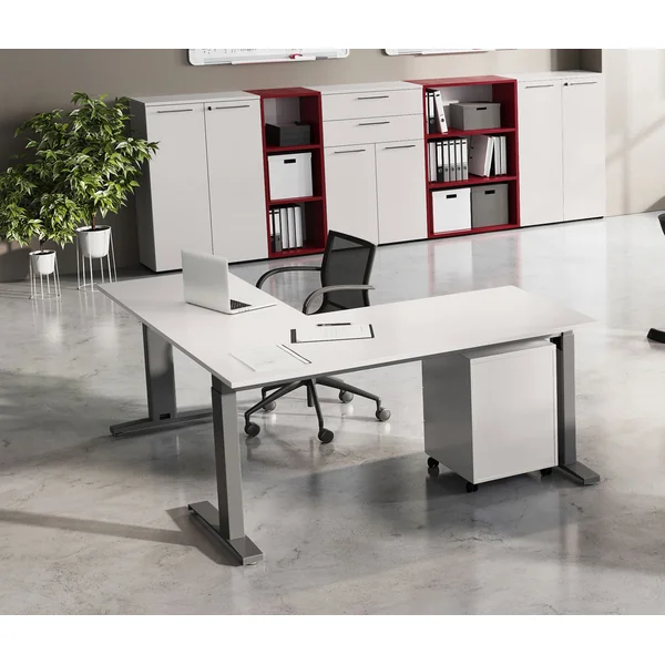 Bureau d'angle réglable en hauteur moderne Hacienda
