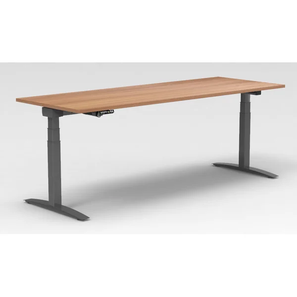 Bureau droit assis-debout contemporain coloris blanc Sofia