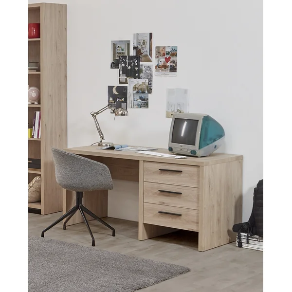 Bureau enfant contemporain chêne clair Violetta