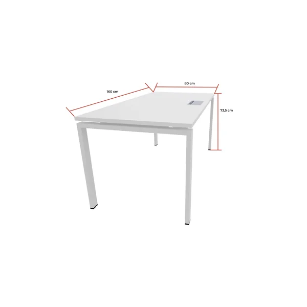 Bureau individuel avec trappe passe-câbles Producteo