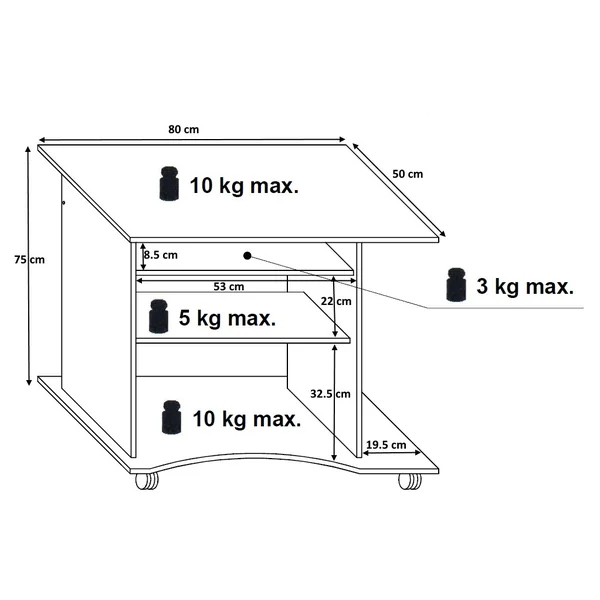 Bureau informatique contemporain Adamo | Matelpro