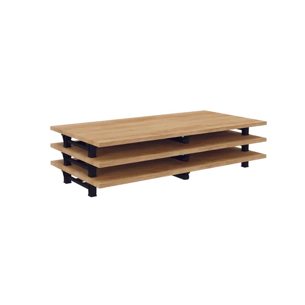 BURONOMIC Table pliante solution - Décor Chêne Nebraska - 140 x 70 cm