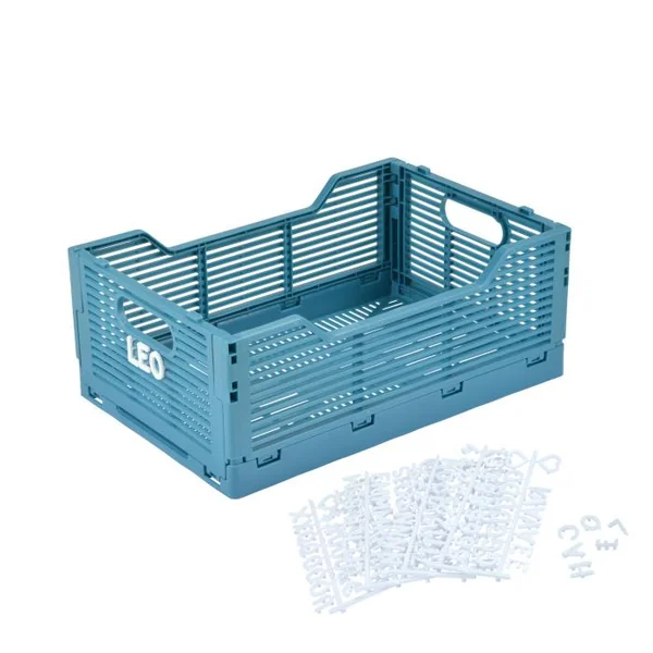 CAGETTE PLIABLE EMPILABLE BLEU MINERAL D.40X30X17CM
