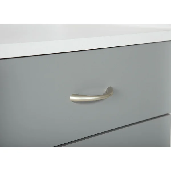 Caisson de bureau contemporain mobile blanc/gris Samantha
