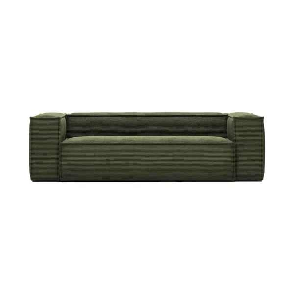 Canapé BLOK 3 places Velours Vert KAVE HOME