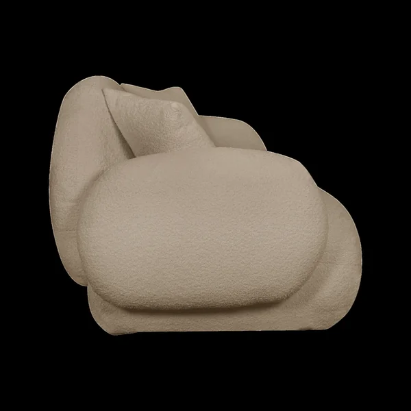 Canapé bouclette Oméga - Beige - Grand 2 places