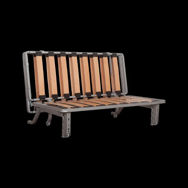 Canapé BZ tissu Ondée - Gris - 140 x 200 cm