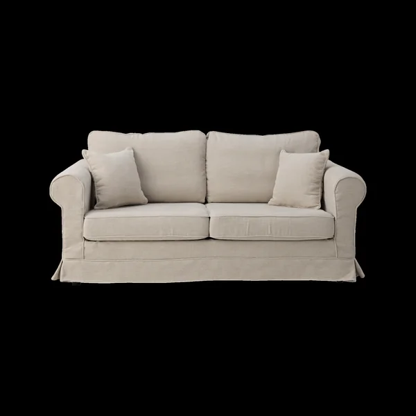 Canapé convertible tissu déhoussable Naxos - Beige - 2 places