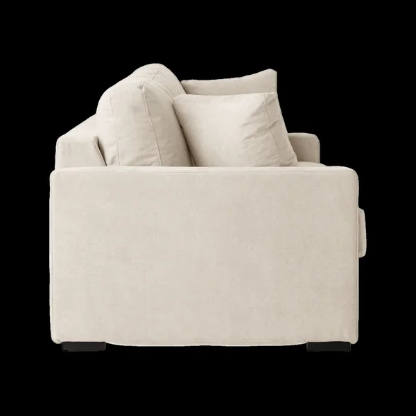 Canapé convertible tissu déhoussable Oslo - Naturel - 4 places