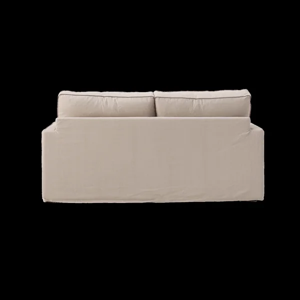 Canapé coton/lin déhoussable Margot - Beige/Taupe - 3 places
