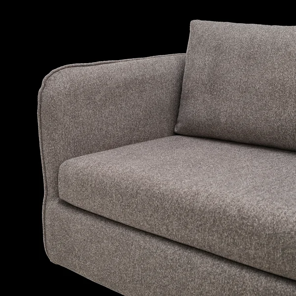 Canapé d'angle réversible compact tissu Maël - Gris