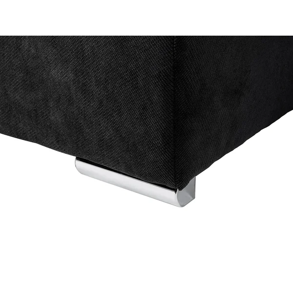 Canapé d'angle convertible et réversible en tissu noir Omega