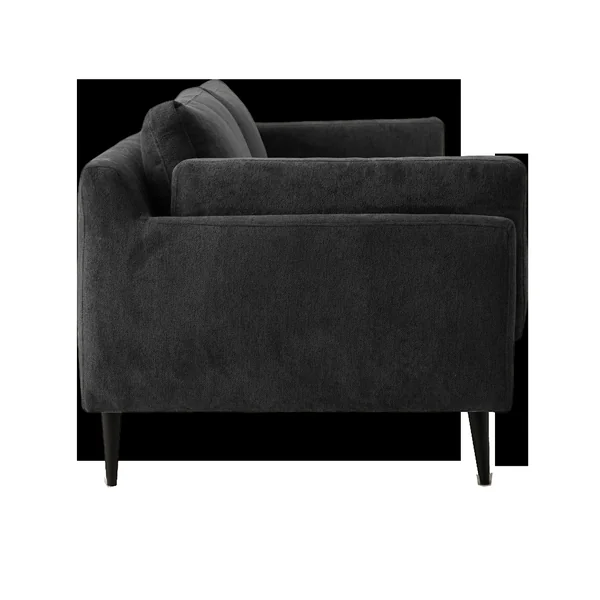 Canapé tissu recyclé Olivier - Anthracite - 4 places