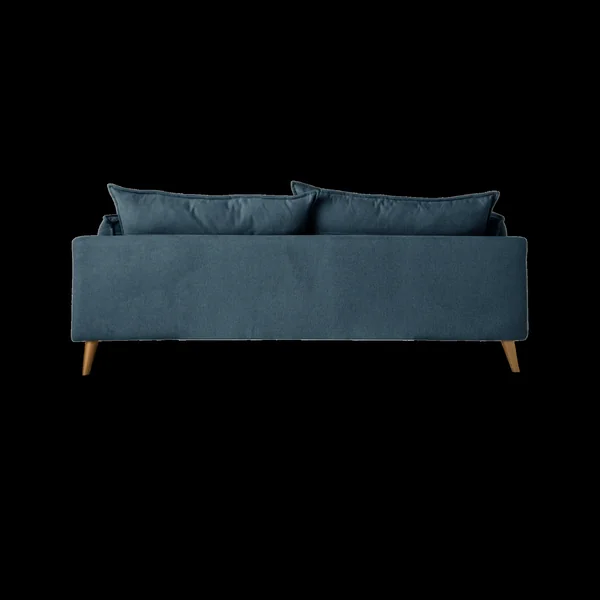 Canapé tissu recyclé Olya - Bleu - 3 places