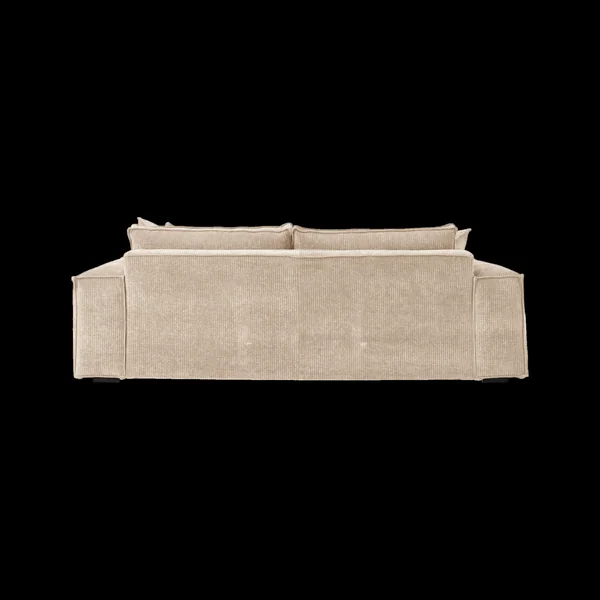Canapé velours côtelé Martin - Beige - 4 places