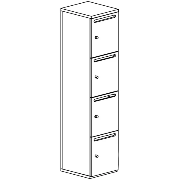 Casier de rangement L 40 cm avec fente Alix