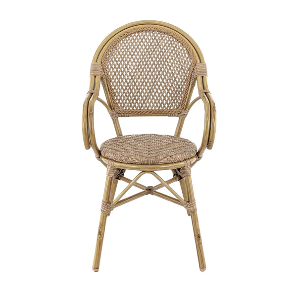 Chaise de bistrot empilable d'extérieur en rotin Robine