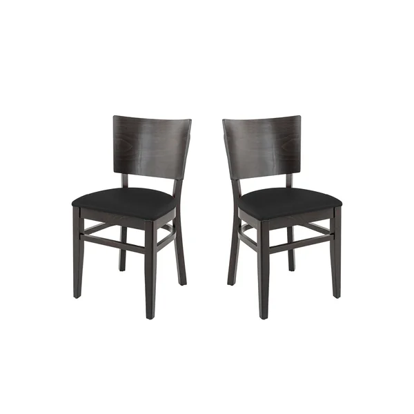 Chaise de brasserie hêtre et simili Brocelia (lot de 2)| Matelpro.com