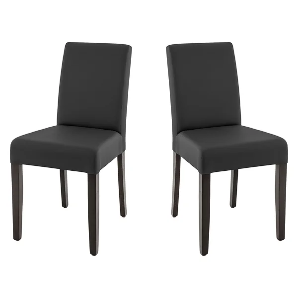 Chaise de restaurant hêtre massif et simili Clarisse (lot de 2)