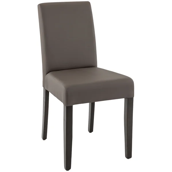 Chaise de restaurant hêtre massif et simili Clarisse (lot de 2)
