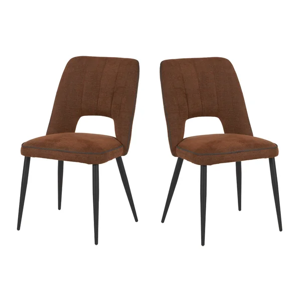 Chaise de salle à manger moderne en tissu Soriane (lot de 2)