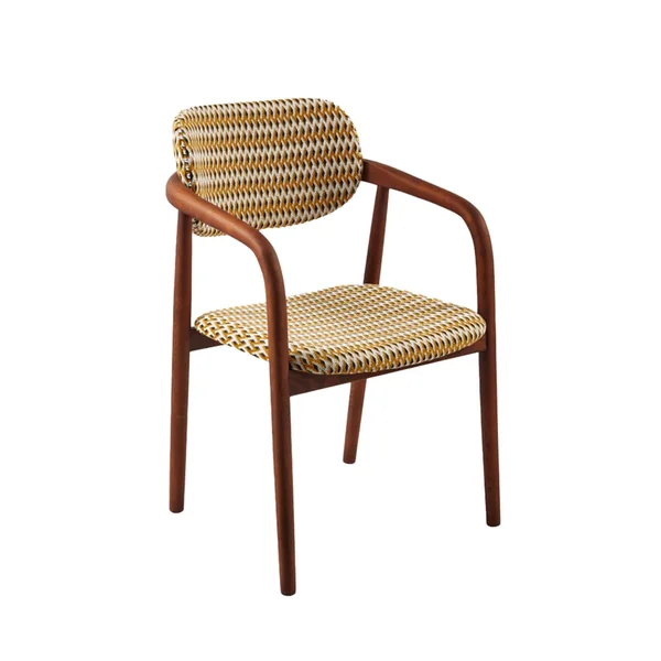Chaise HENRY Geo Ocre POLSPOTTEN