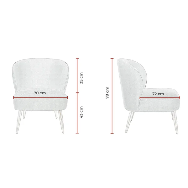 Chaise lounge de restaurant en tissu Enzo