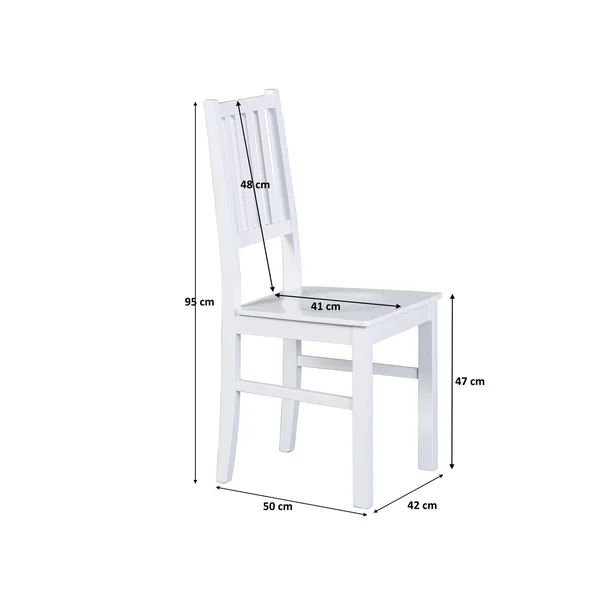 Chaise style campagne en pin massif blanc (lot de 2) Radja