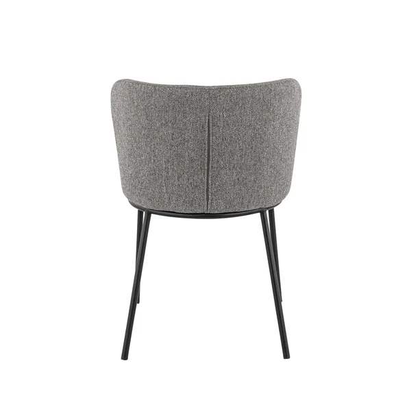 Chaises de restaurant en tissu gris Miranda (lot de 2)