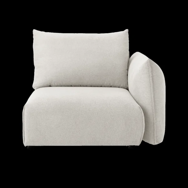 Chauffeuse avec accoudoir pour canapé modulable tissu Solal - Beige - Droite