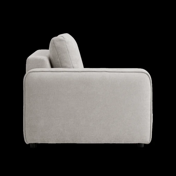 Chauffeuse avec accoudoir pour canapé modulable tissu Solenn - Galet - Canapé angle gauche