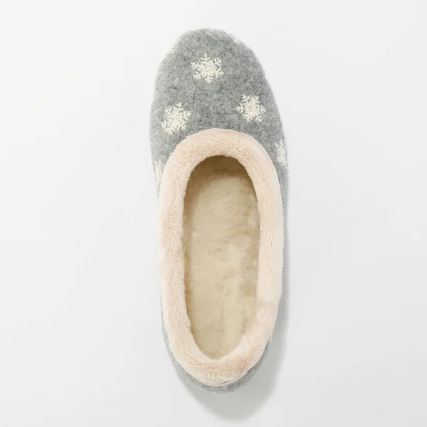 Chaussons forme ballerines, gris