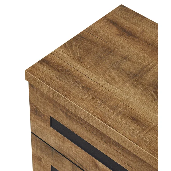 Chevet adulte style industriel marron foncé Octoline