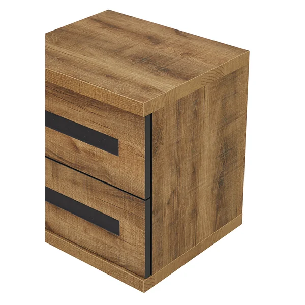 Chevet adulte style industriel marron foncé Octoline