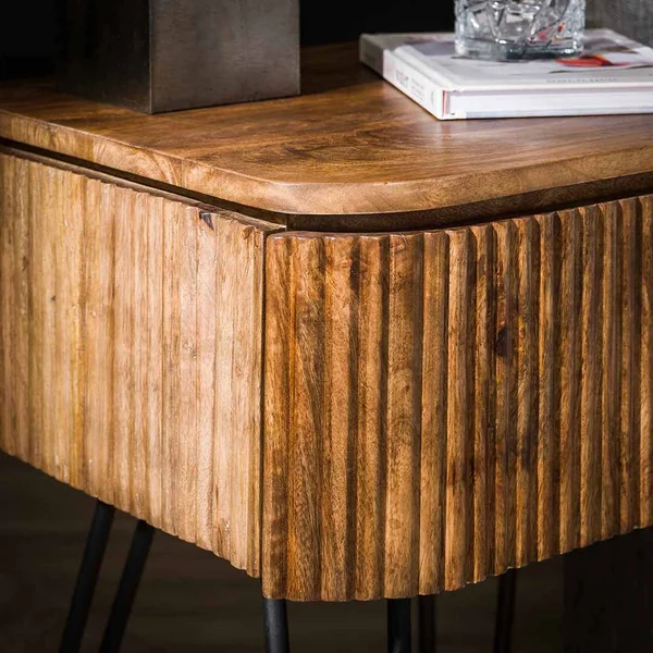 Chevet style industriel en bois de manguier massif Horizon