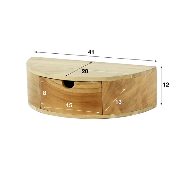 Chevet suspendu style nature en acacia massif naturel Anabelle