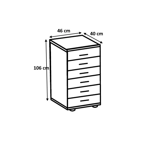 Chiffonnier contemporain blanc Shella