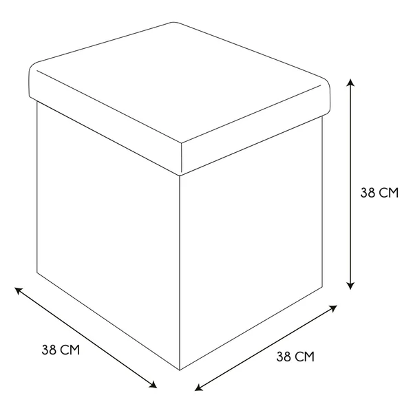 Coffre-pouf pliable patchwork, multicolore