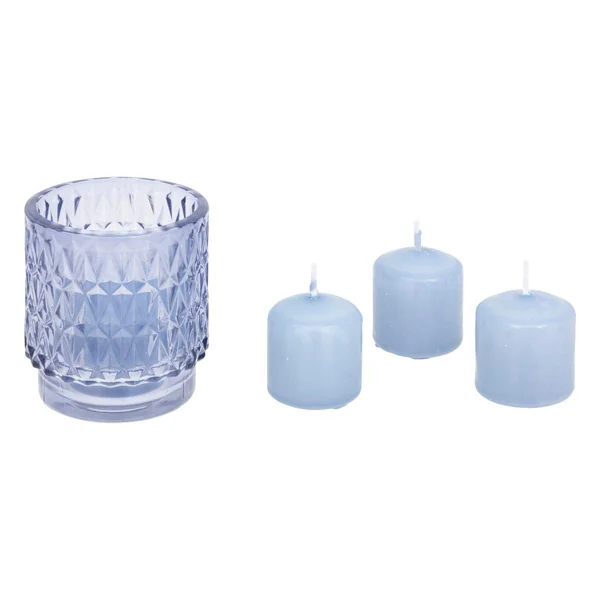 COFFRET PHOTOPHORE OUDY AVEC 4 BOUGIES VIOLET