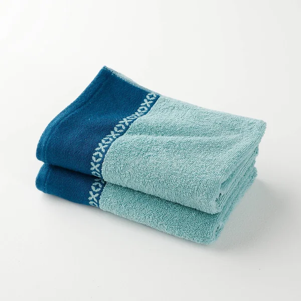 Collection serviettes de bain 420 gr/m² liteau tissé fantaisie, vert d'eau