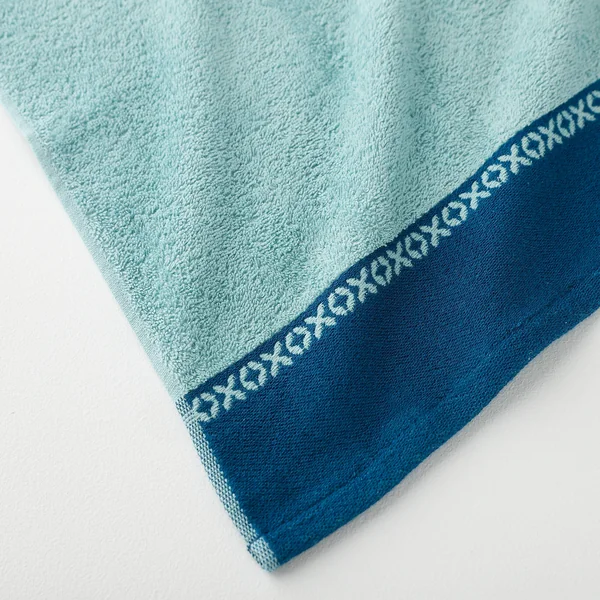 Collection serviettes de bain 420 gr/m² liteau tissé fantaisie, vert d'eau