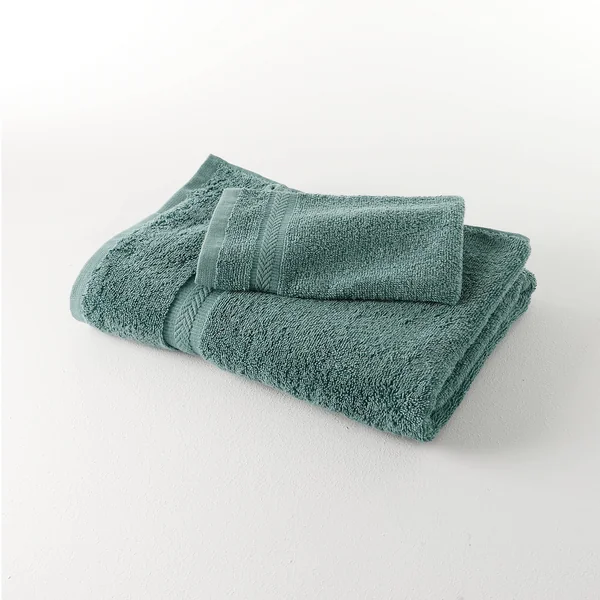 Collection serviettes de bain unies 420 g/m2 confort moelleux, eucalyptus
