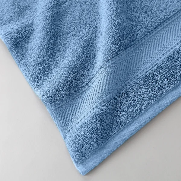 Collection serviettes de bain unies 540g/m2 confort luxe , bleu jean