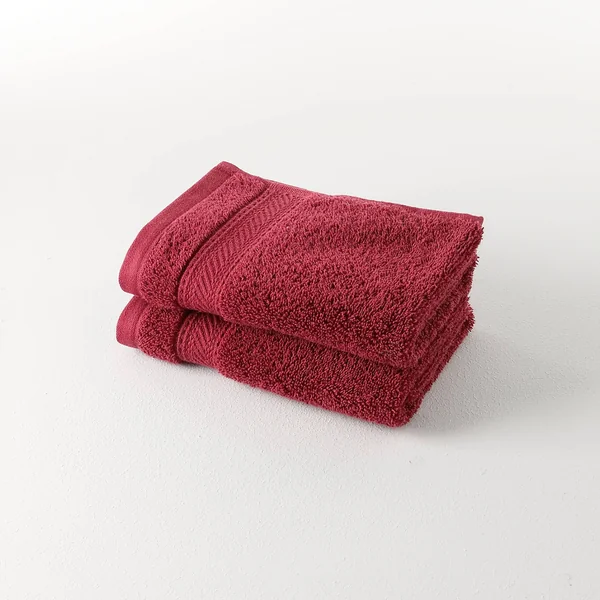Collection serviettes de bain unies 540g/m2 confort luxe , lie de vin