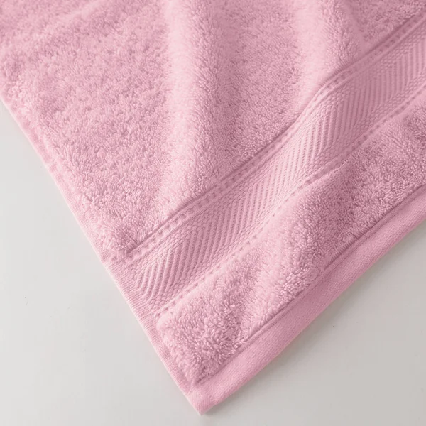 Collection serviettes de bain unies 540g/m2 confort luxe , rose poudré