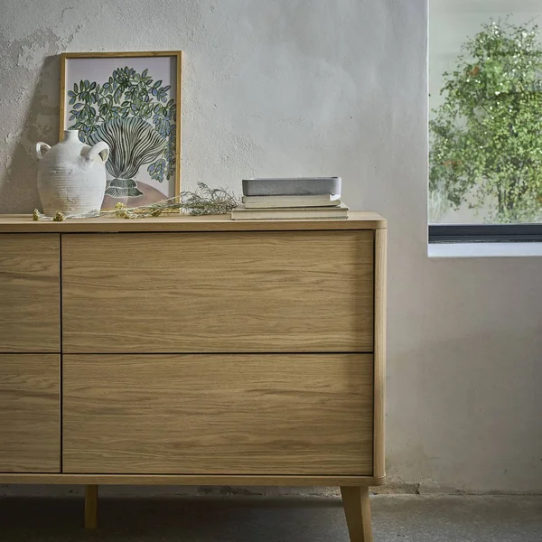 Commode 4 tiroirs bois Atia